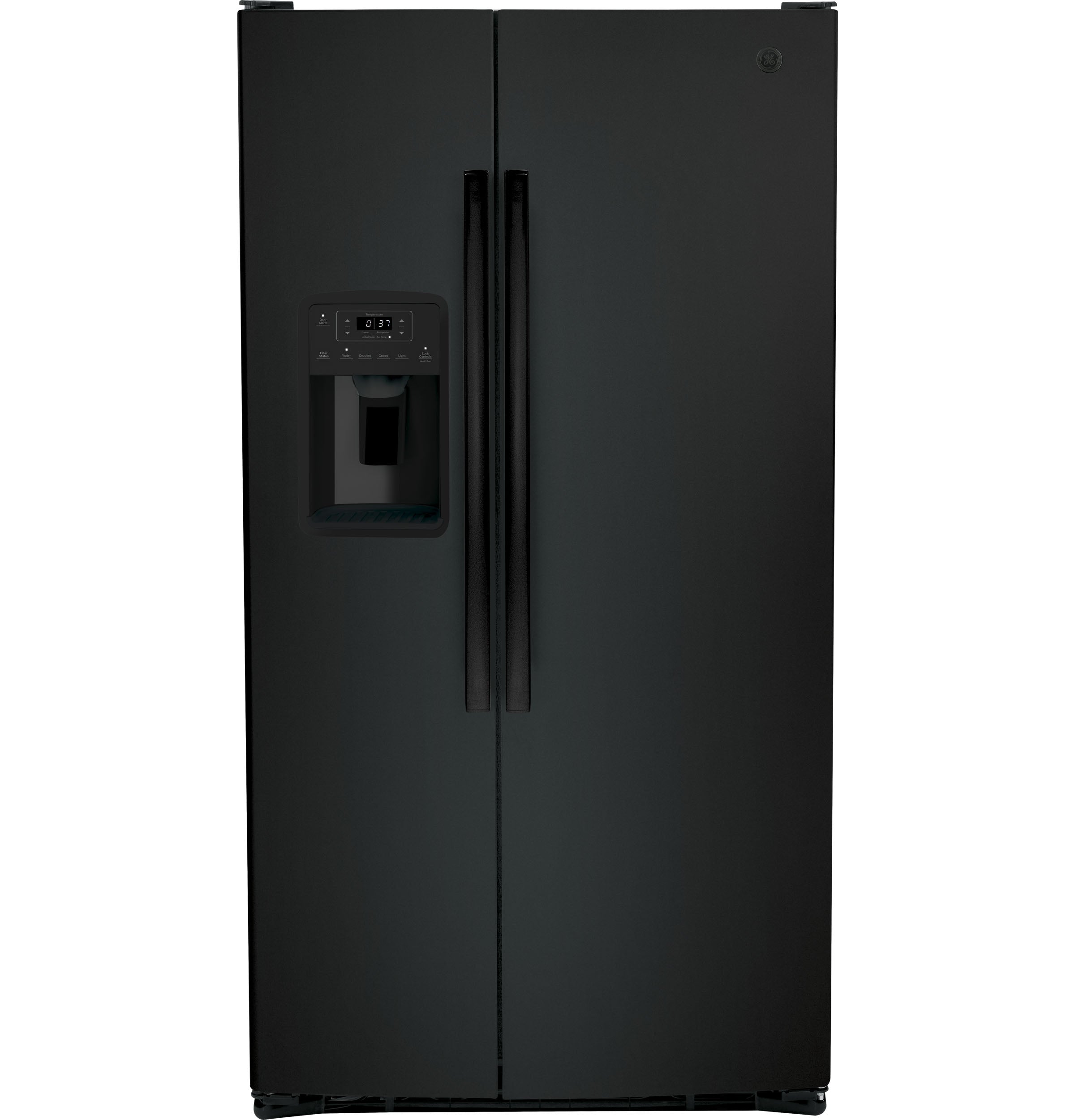 GE BLACK SIDE BY SIDE 25.3CU REFRIGERATOR - Refrigerators