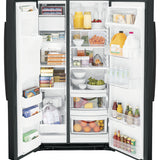 GE BLACK SIDE BY SIDE 25.3CU REFRIGERATOR - Refrigerators - Additional View 1