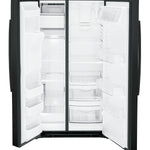 GE BLACK SIDE BY SIDE 25.3CU REFRIGERATOR - Refrigerators - Additional View 2