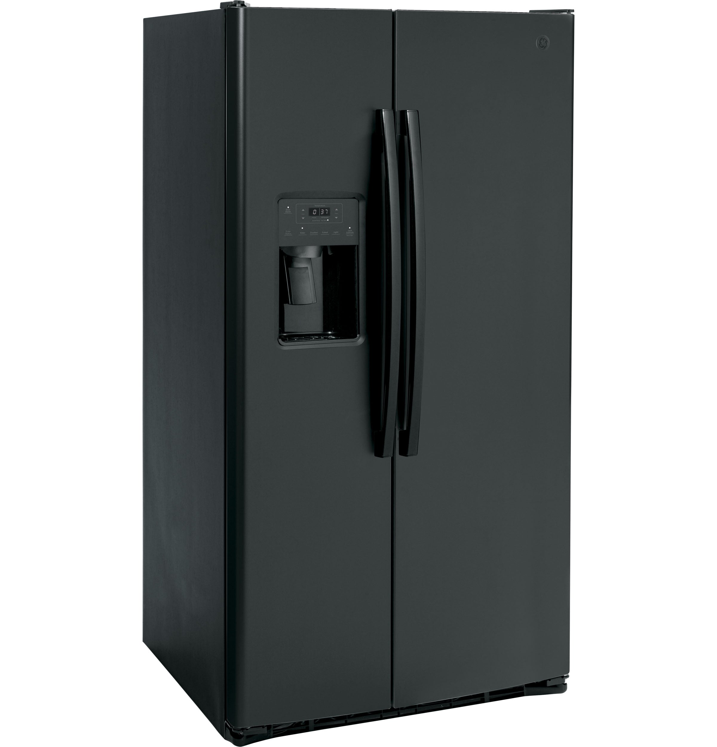 GE BLACK SIDE BY SIDE 25.3CU REFRIGERATOR - Refrigerators - Additional View 3