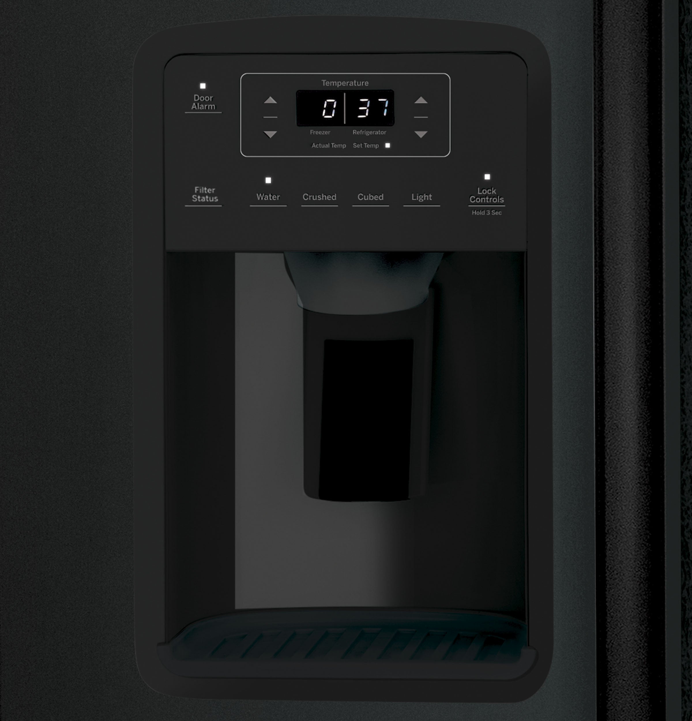 GE BLACK SIDE BY SIDE 25.3CU REFRIGERATOR - Refrigerators - Additional View 5