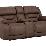 Skywalker Power Loveseat With Console - Walnut