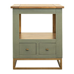 International Furniture Direct - TIMBER END TABLE - Green Wood - Tables - Additional View 2