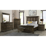 Elements International - MCCOY CHARCOAL NIGHTSTAND - Dark Brown|Dark Gray Wood - Nightstands - Additional View 2