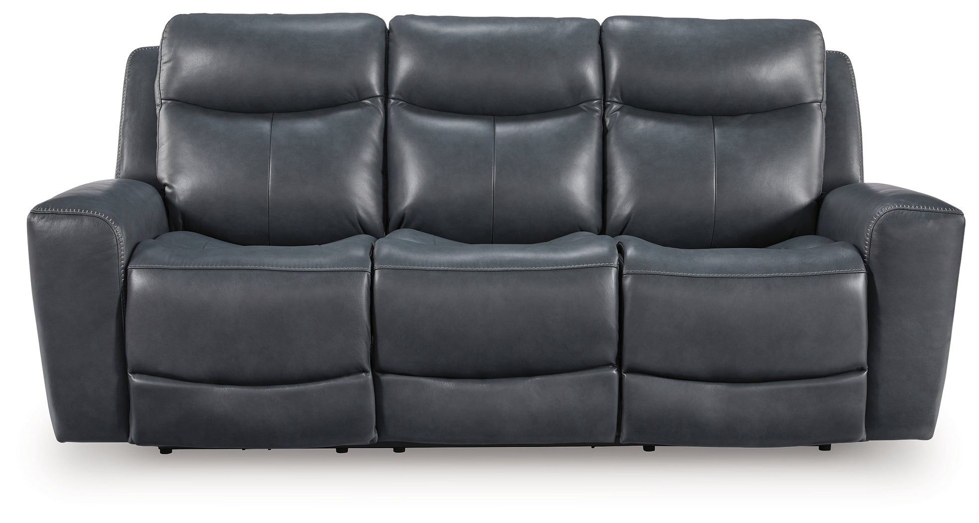Ashley Furniture - MOMENTUM ADMIRAL LEATHER 2P POWER SOFA - Blue Leather Match - Sofas - Additional View 3