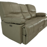 Odessa Leather Power Zero Gravity Reclining Sofa - Taupe - Additional View 1