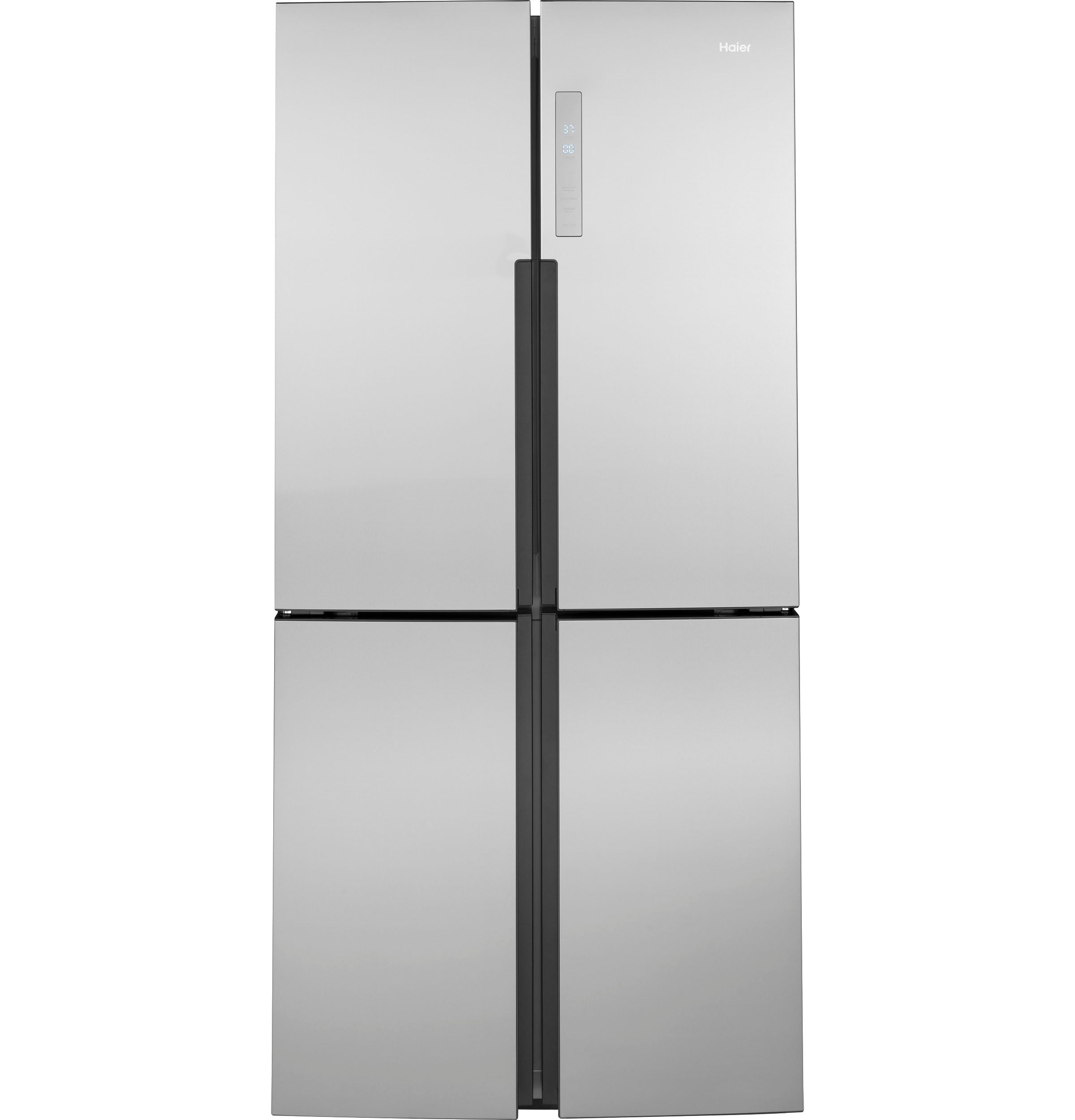 GE FINGERPRINT RESISTANT STAINLESS STEEL 16.8CU QUAD DOOR REFRIGERATOR - Pearl Silver - Refrigerators