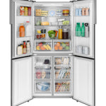 GE FINGERPRINT RESISTANT STAINLESS STEEL 16.8CU QUAD DOOR REFRIGERATOR - Pearl Silver - Refrigerators - Additional View 1