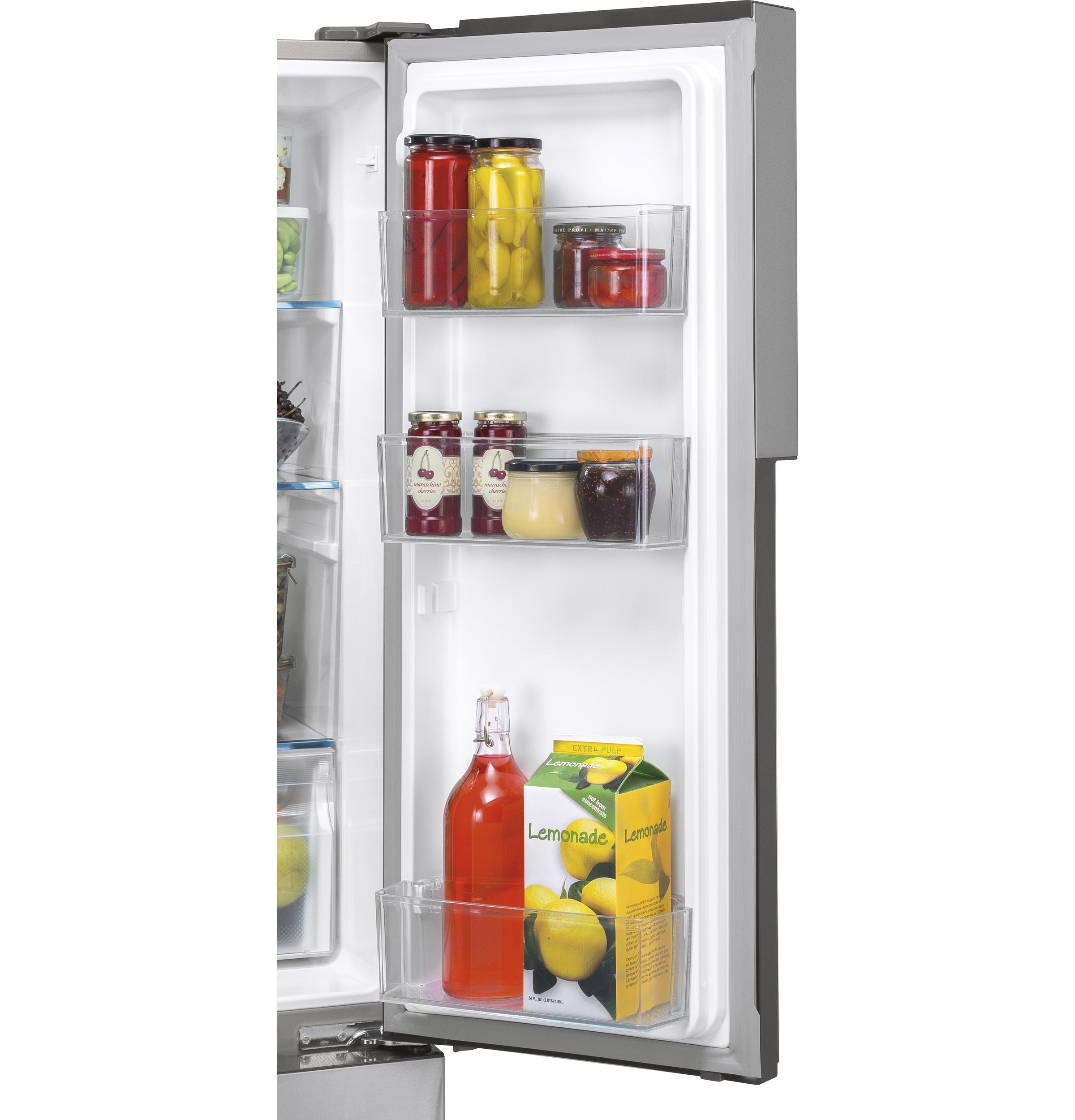 GE FINGERPRINT RESISTANT STAINLESS STEEL 16.8CU QUAD DOOR REFRIGERATOR - Pearl Silver - Refrigerators - Additional View 27
