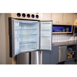 GE FINGERPRINT RESISTANT STAINLESS STEEL 16.8CU QUAD DOOR REFRIGERATOR - Pearl Silver - Refrigerators - Additional View 32