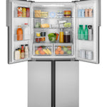 GE FINGERPRINT RESISTANT STAINLESS STEEL 16.8CU QUAD DOOR REFRIGERATOR - Pearl Silver - Refrigerators - Additional View 3