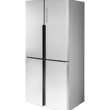 GE FINGERPRINT RESISTANT STAINLESS STEEL 16.8CU QUAD DOOR REFRIGERATOR - Pearl Silver - Refrigerators - Additional View 8