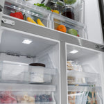 GE FINGERPRINT RESISTANT STAINLESS STEEL 16.8CU QUAD DOOR REFRIGERATOR - Pearl Silver - Refrigerators - Additional View 12