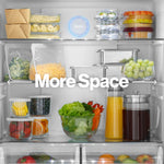 GE FINGERPRINT RESISTANT STAINLESS STEEL 16.8CU QUAD DOOR REFRIGERATOR - Pearl Silver - Refrigerators - Additional View 15