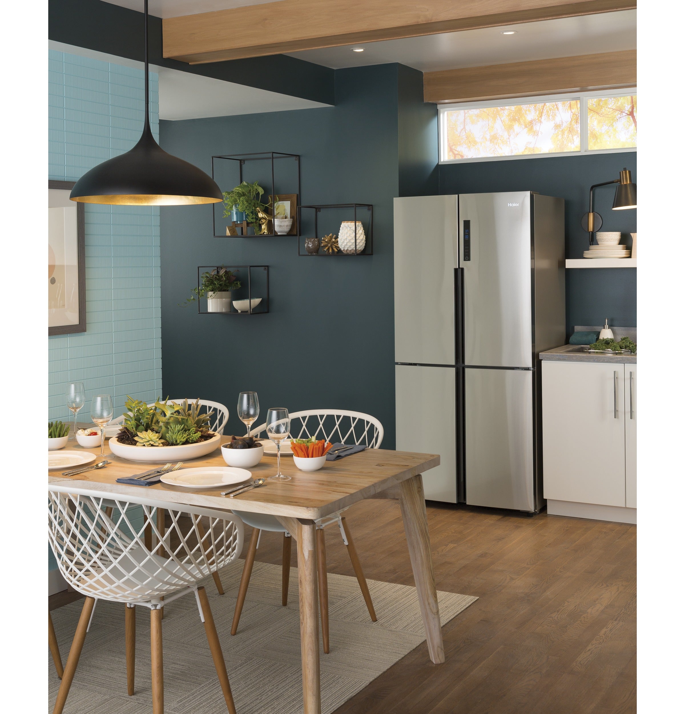 GE FINGERPRINT RESISTANT STAINLESS STEEL 16.8CU QUAD DOOR REFRIGERATOR - Pearl Silver - Refrigerators - Additional View 18