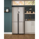 GE FINGERPRINT RESISTANT STAINLESS STEEL 16.8CU QUAD DOOR REFRIGERATOR - Pearl Silver - Refrigerators - Additional View 20
