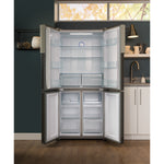 GE FINGERPRINT RESISTANT STAINLESS STEEL 16.8CU QUAD DOOR REFRIGERATOR - Pearl Silver - Refrigerators - Additional View 21
