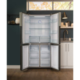 GE FINGERPRINT RESISTANT STAINLESS STEEL 16.8CU QUAD DOOR REFRIGERATOR - Pearl Silver - Refrigerators - Additional View 21