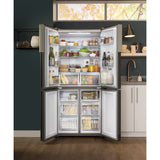 GE FINGERPRINT RESISTANT STAINLESS STEEL 16.8CU QUAD DOOR REFRIGERATOR - Pearl Silver - Refrigerators - Additional View 22