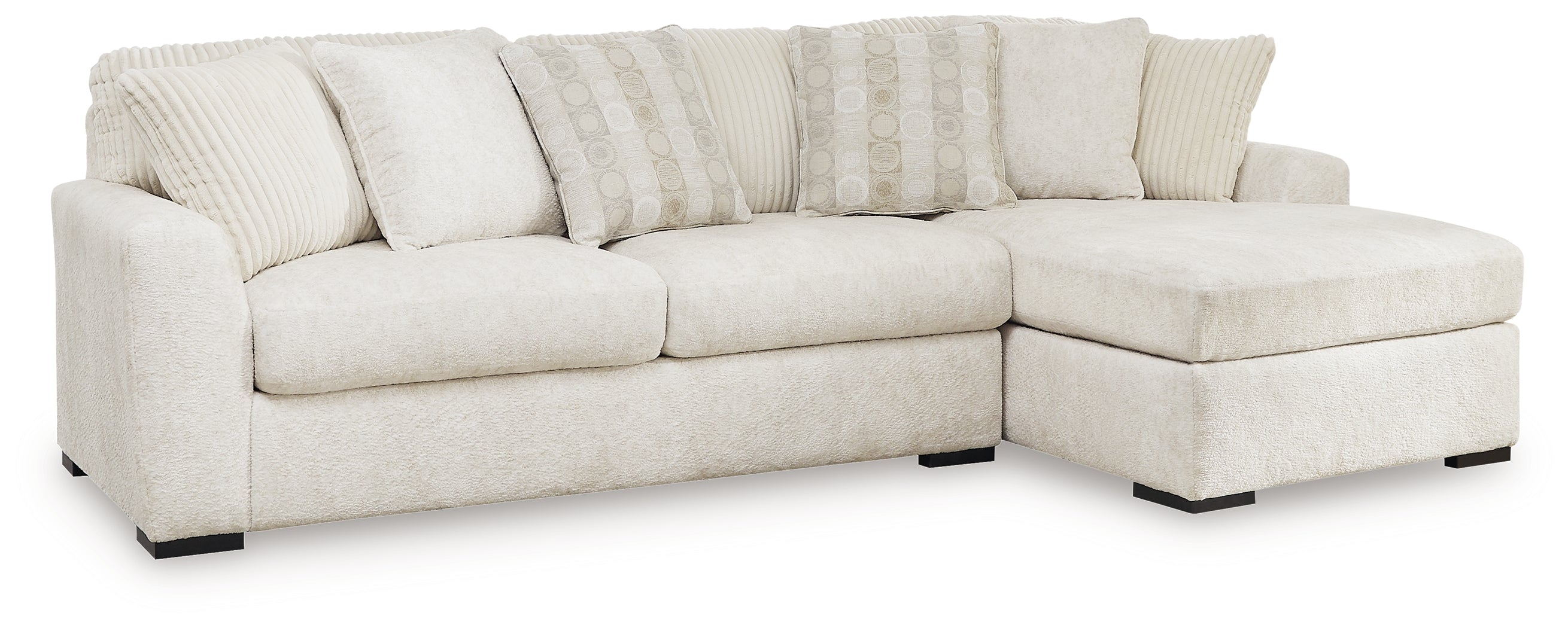 Ashley Furniture - Chessington Ivory 2 Piece Sectional - White Fabric - Sectionals