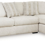 Ashley Furniture - Chessington Ivory 2 Piece Sectional - White Fabric - Sectionals