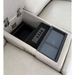 Cannes 3P Power Console Loveseat - Dove - Additional View 8