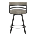 Steve Silver Furniture - Gene 24" Counter Stool - Dark Gray|Black Wood - Stools