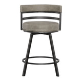 Steve Silver Furniture - Gene 24" Counter Stool - Dark Gray|Black Wood - Stools