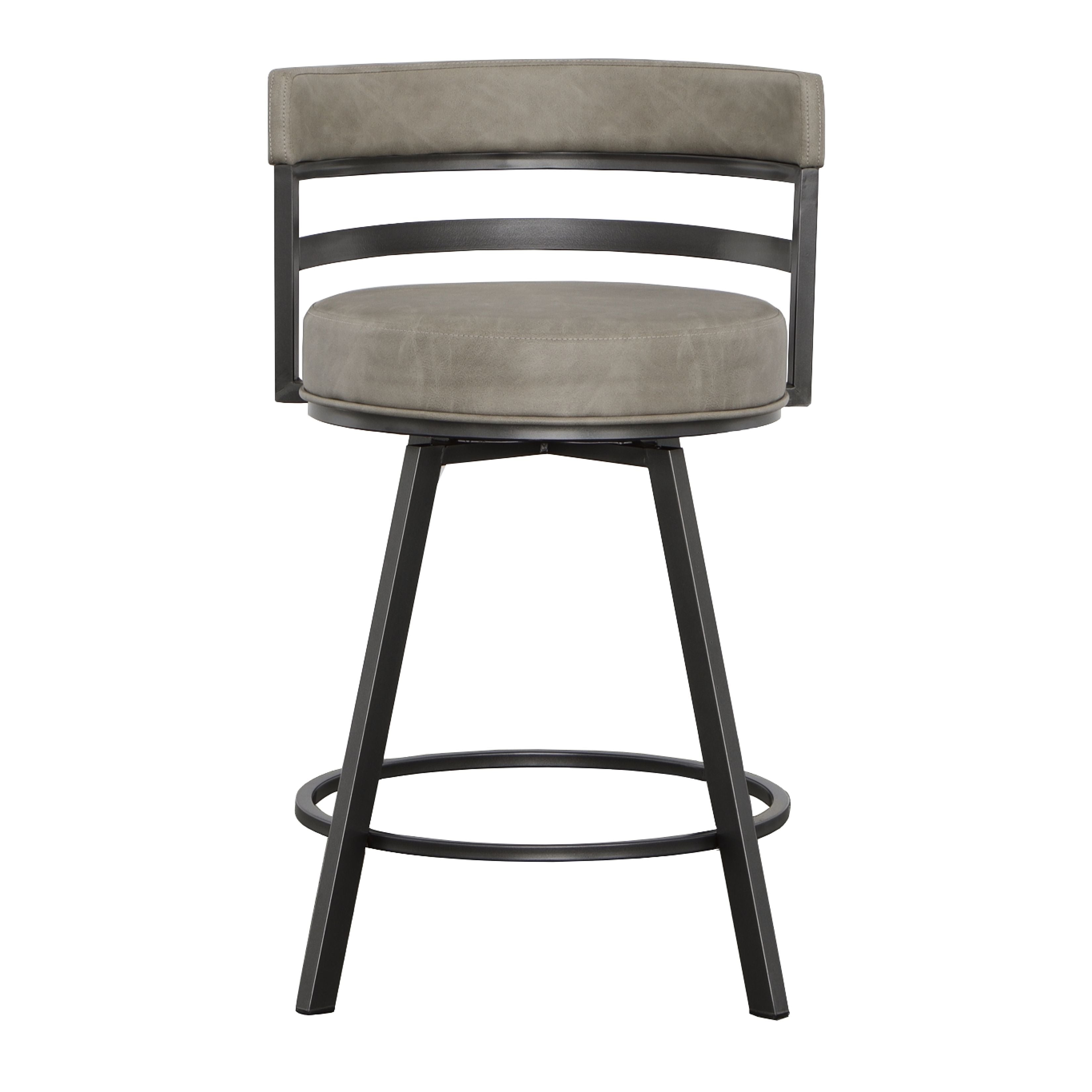 Steve Silver Furniture - Gene 24" Counter Stool - Dark Gray|Black Wood - Stools
