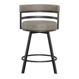 Steve Silver Furniture - Gene 24" Counter Stool - Dark Gray|Black Wood - Stools - Additional View 3