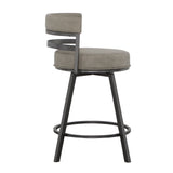 Steve Silver Furniture - Gene 24" Counter Stool - Dark Gray|Black Wood - Stools - Additional View 5