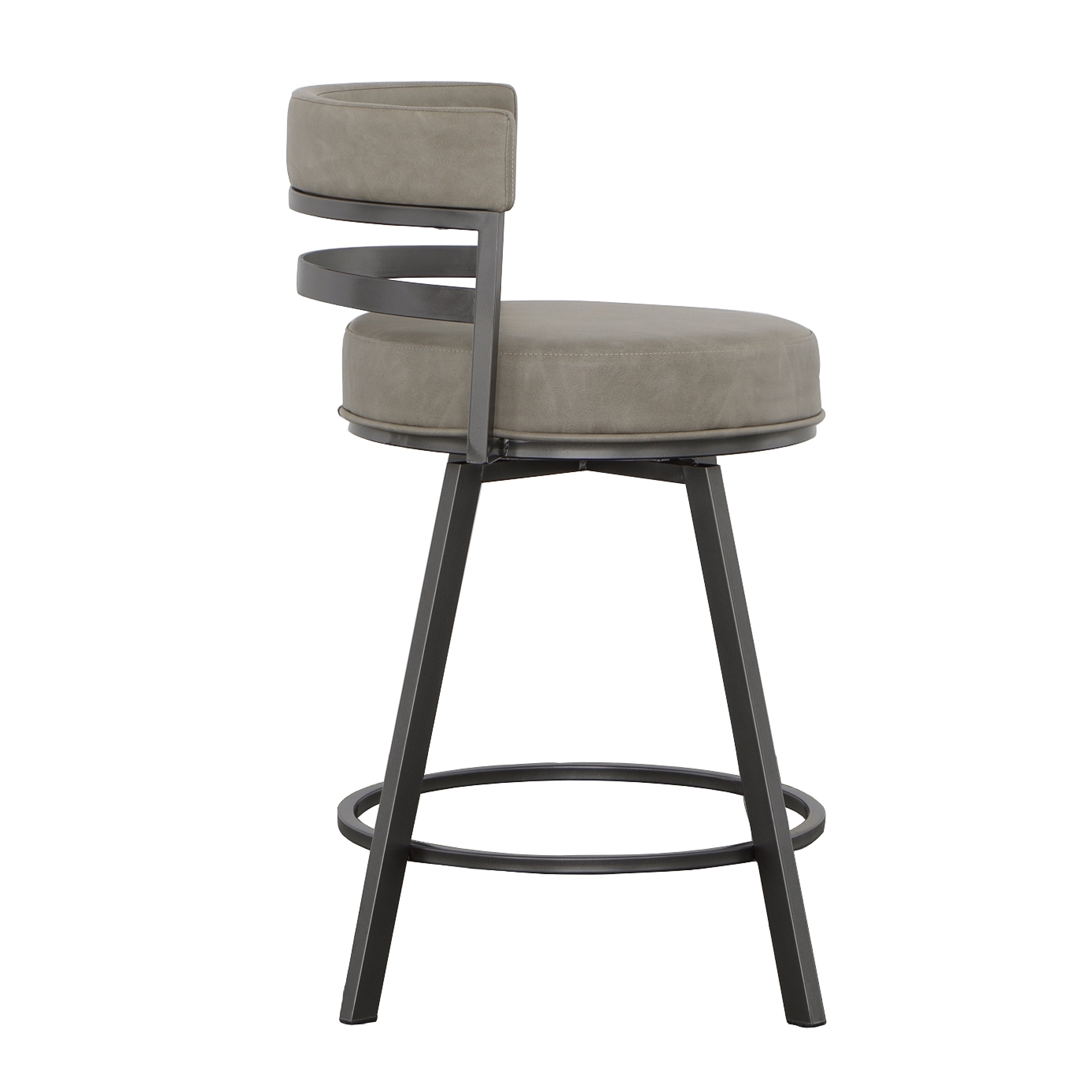 Steve Silver Furniture - Gene 24" Counter Stool - Dark Gray|Black Wood - Stools - Additional View 5