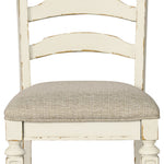 Ashley Furniture - Realyn Ladderback Side Chair - White Fabric|Wood - Chairs - Additional View 4