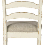 Ashley Furniture - Realyn Ladderback Side Chair - White Fabric|Wood - Chairs - Additional View 6