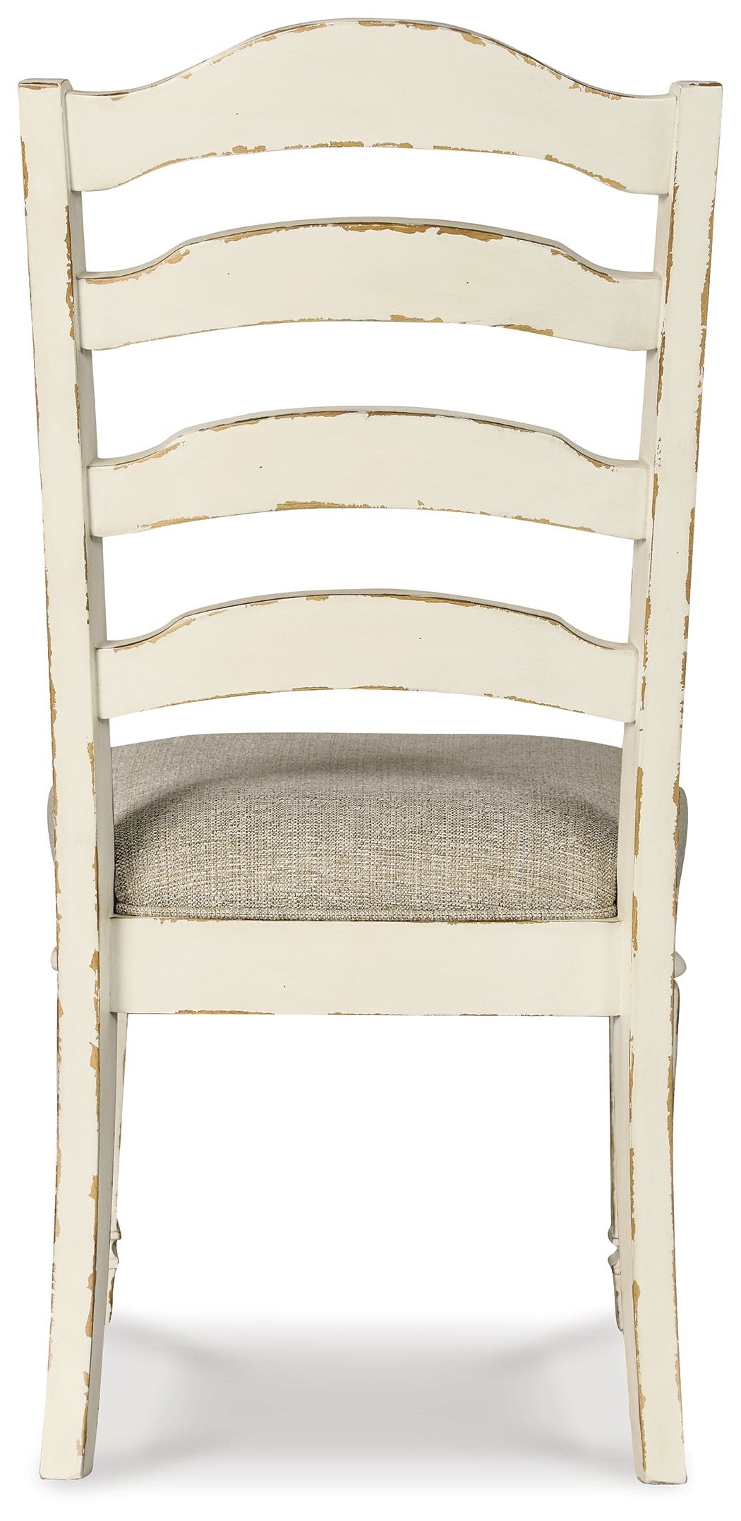 Ashley Furniture - Realyn Ladderback Side Chair - White Fabric|Wood - Chairs - Additional View 6