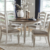 Ashley Furniture - Realyn Ladderback Side Chair - White Fabric|Wood - Chairs - Additional View 8