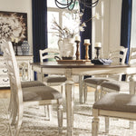 Ashley Furniture - Realyn Ladderback Side Chair - White Fabric|Wood - Chairs - Additional View 9