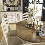 Ashley Furniture - Realyn Ladderback Side Chair - White Fabric|Wood - Chairs - Additional View 10