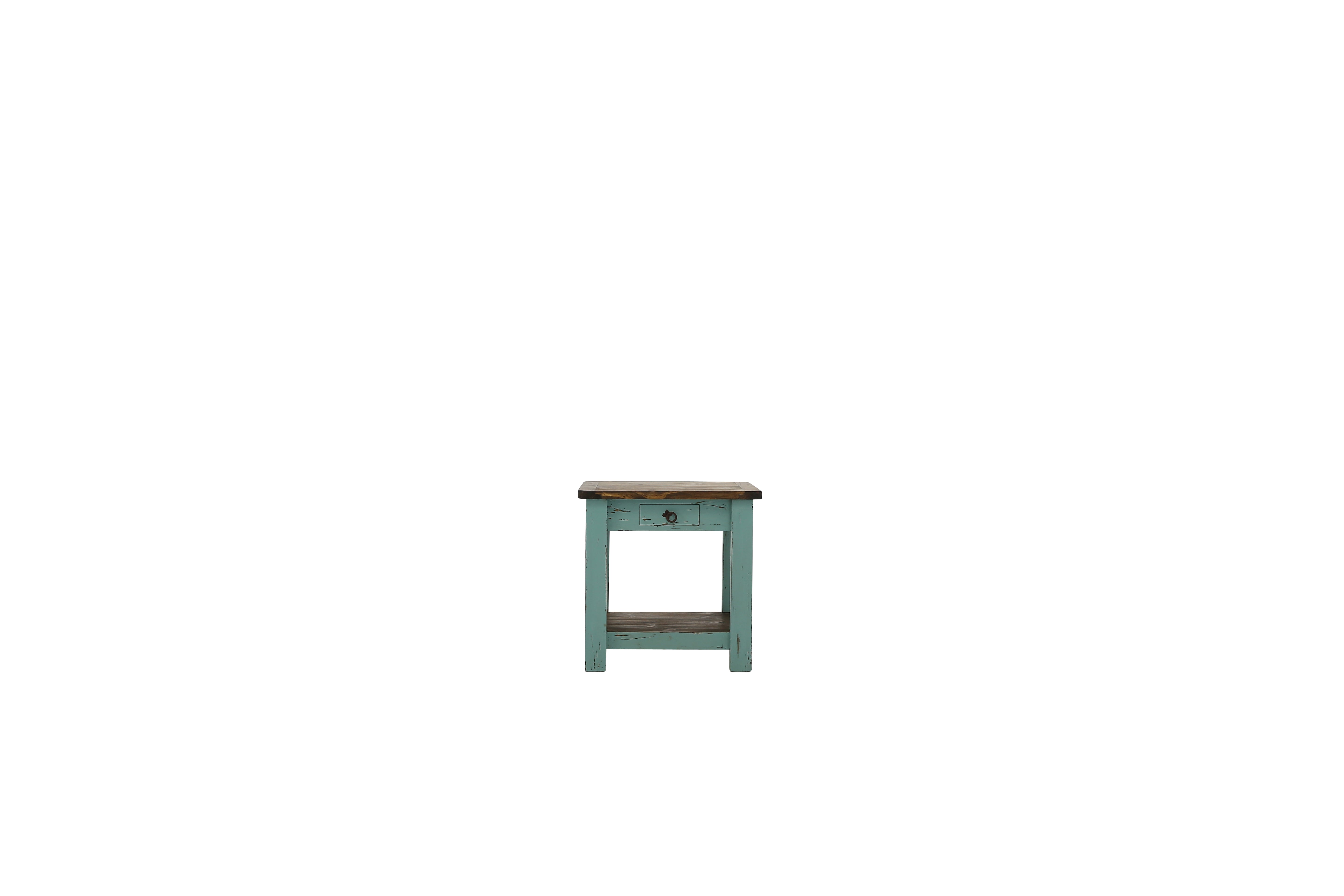 Lawman End Table - Turquoise