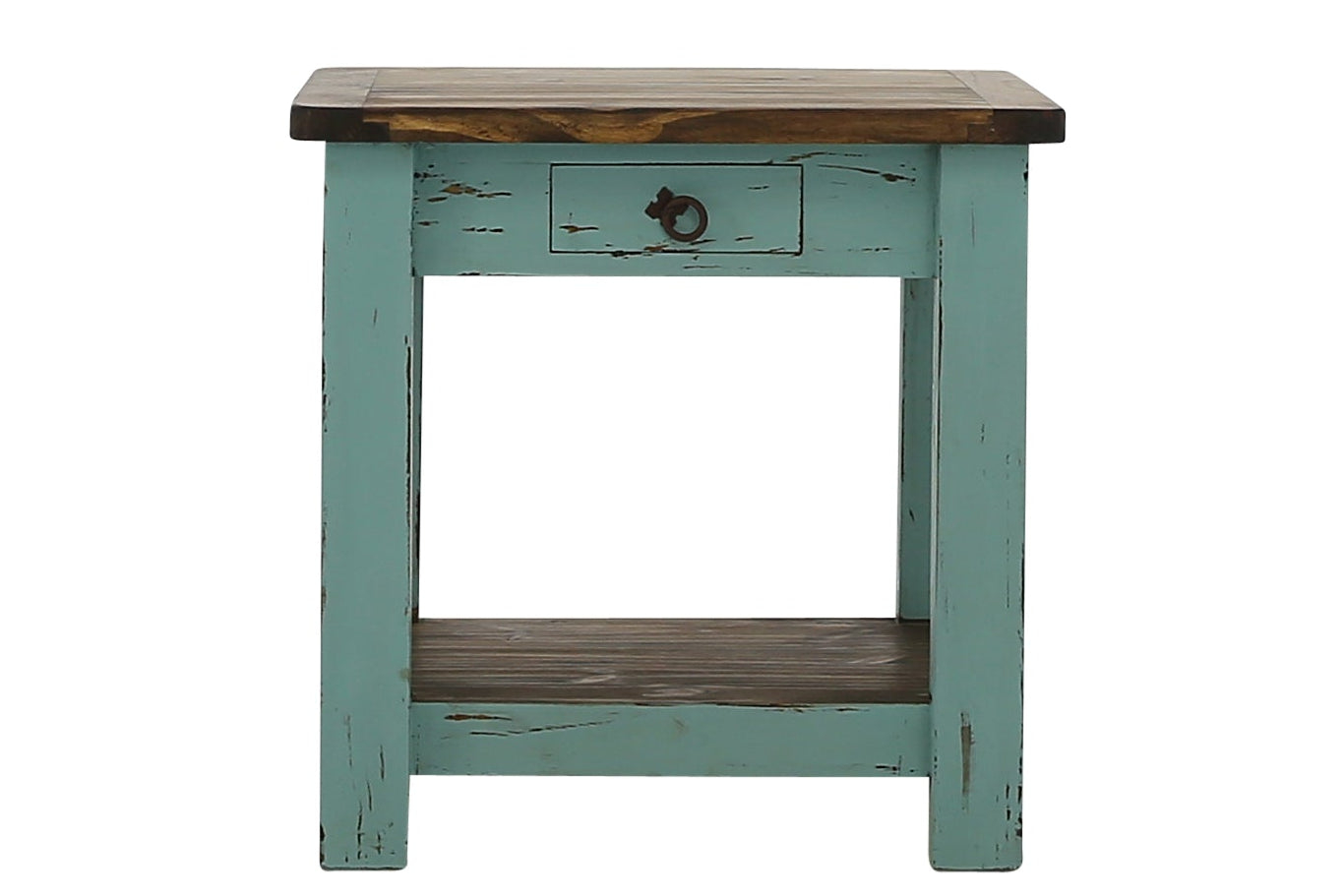 Lawman End Table - Turquoise