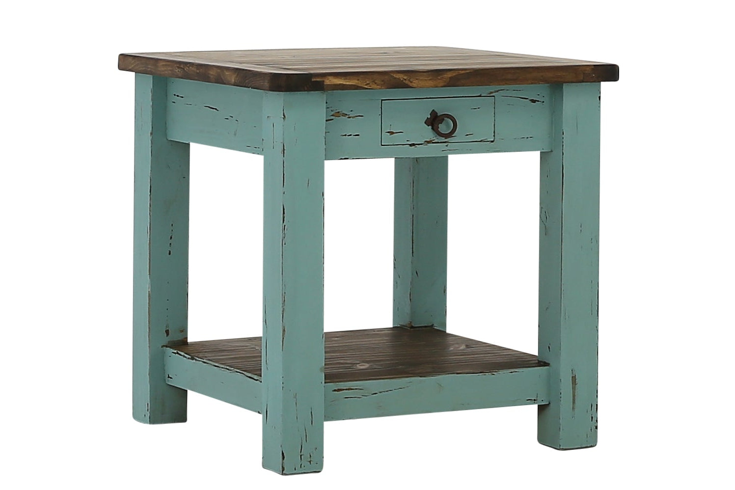 Lawman End Table - Turquoise - Additional View 1