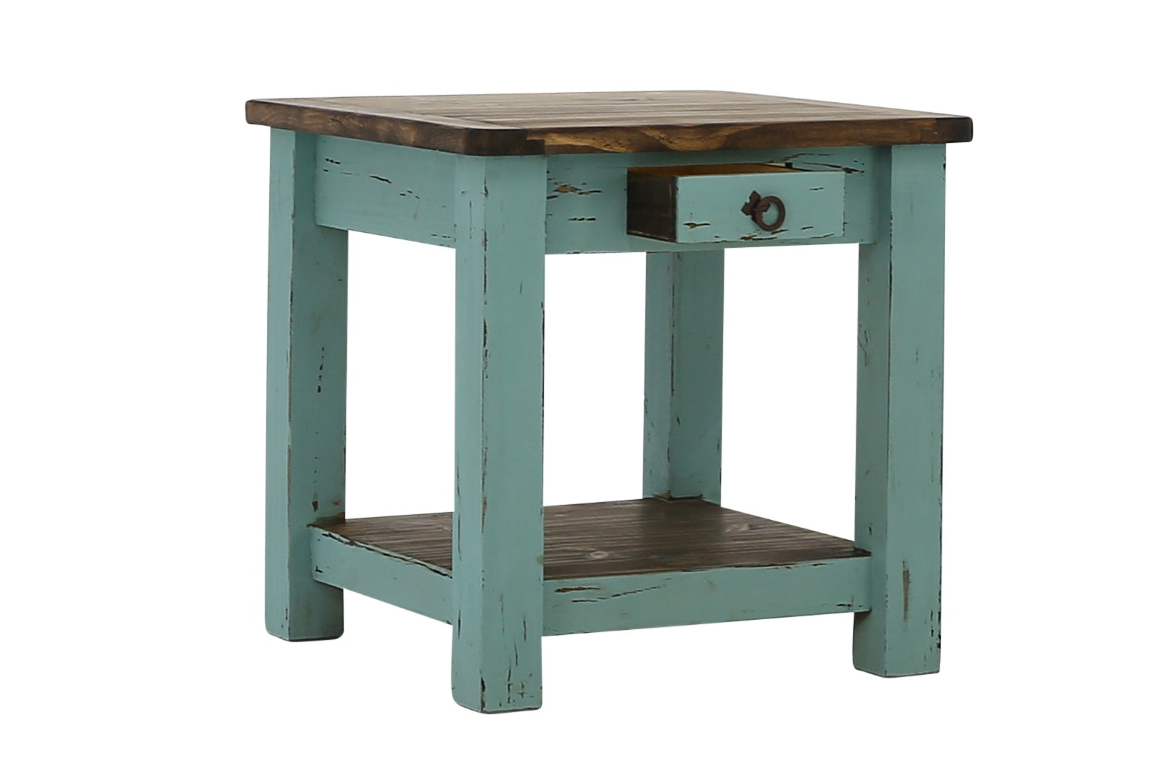 Lawman End Table - Turquoise - Additional View 2