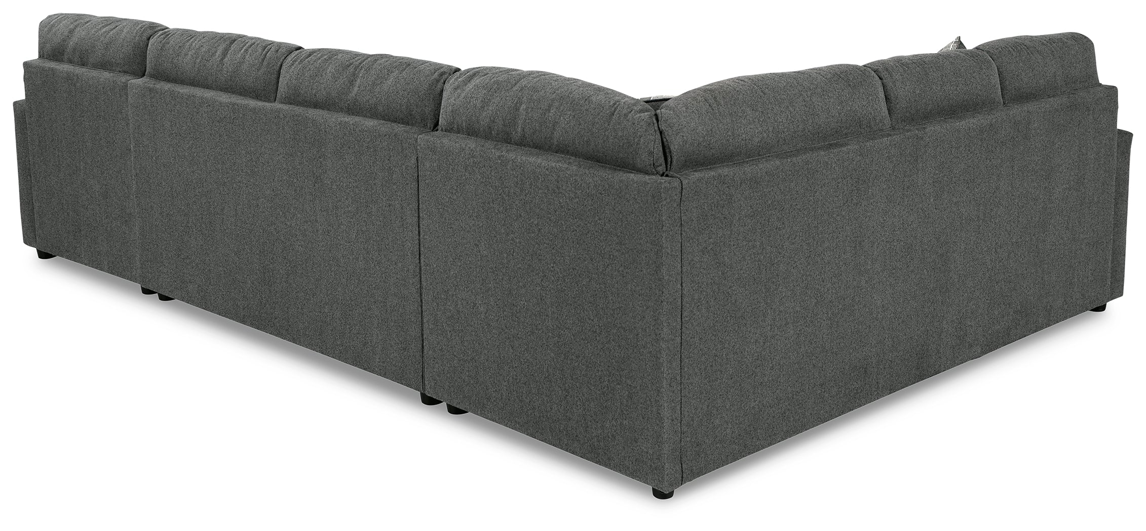 Ashley Furniture - Edenfield 3 Piece Sectional - Charcoal - Dark Gray Fabric - Sectionals - Additional View 3