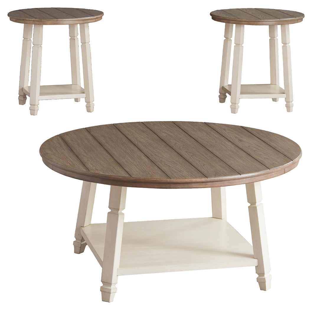 Ashley Furniture - BOLANBROOK 3 PIECE OCCASIONAL TABLE SET - White Wood - Tables