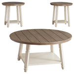 Ashley Furniture - BOLANBROOK 3 PIECE OCCASIONAL TABLE SET - White Wood - Tables