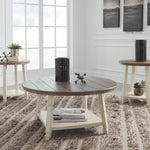 Ashley Furniture - BOLANBROOK 3 PIECE OCCASIONAL TABLE SET - White Wood - Tables - Additional View 1