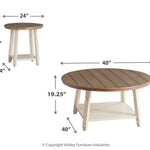Ashley Furniture - BOLANBROOK 3 PIECE OCCASIONAL TABLE SET - White Wood - Tables - Additional View 2