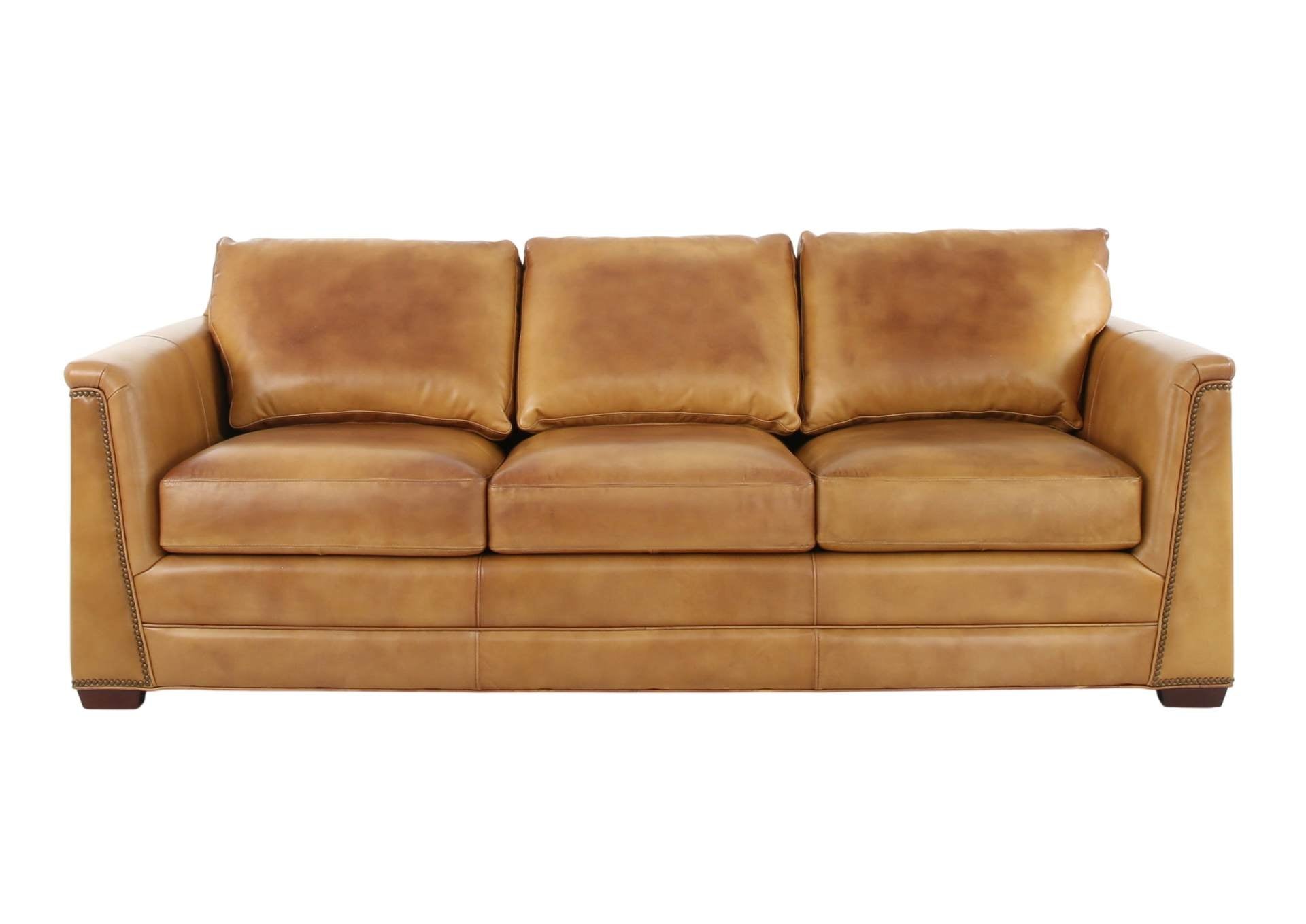 VENETIAN COGNAC LEATHER SOFA
