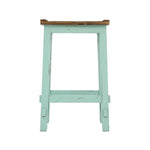 Lawman 30" Saddle Stool - Turquoise