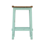 Lawman 30" Saddle Stool - Turquoise